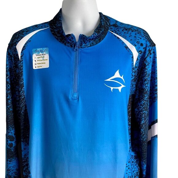 Loco Skailz Savage Mesh Long Sleeve Quarter Zip Shirt Men's Large NEW - Picture 3 of 8